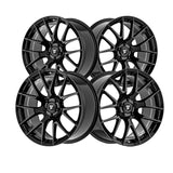 1 X Fittipaldi FS360 20X10 5X115 71.5 Hub +18 Offset Black Wheel Rim