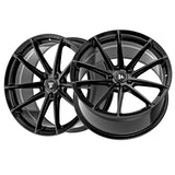 1 X Fittipaldi FS362 20X10 5X115 71.5 Hub +18 Offset Black Wheel Rim