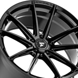 1 X Fittipaldi FS362 20X10 5X115 71.5 Hub +18 Offset Black Wheel Rim