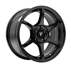 1 X Fittipaldi FS364 17X8 5X4.50 73.1 Hub +38 Offset Black Wheel Rim