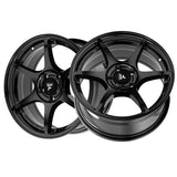 1 X Fittipaldi FS364 18X8 5X4.50 73.1 Hub +38 Offset Black Wheel Rim