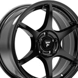 1 X Fittipaldi FS364 18X8 5X4.50 73.1 Hub +38 Offset Black Wheel Rim