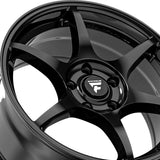 1 X Fittipaldi FS364 18X8 5X4.50 73.1 Hub +38 Offset Black Wheel Rim