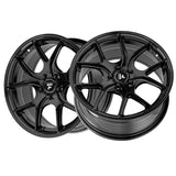 1 X Fittipaldi FS365 17X8 5X4.50 73.1 Hub +35 Offset Black Wheel Rim