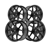 1 X Fittipaldi FS365 17X8 5X4.50 73.1 Hub +35 Offset Black Wheel Rim