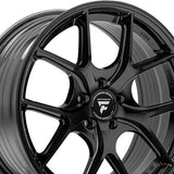 1 X Fittipaldi FS365 17X8 5X4.50 73.1 Hub +35 Offset Black Wheel Rim