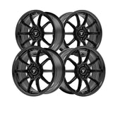 1 X Fittipaldi FS366 17X8 5X100 73.1 Hub +35 Offset Black Wheel Rim