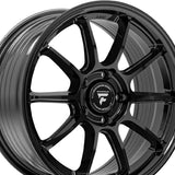 1 X Fittipaldi FS366 17X8 5X4.50 73.1 Hub +35 Offset Black Wheel Rim