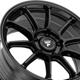 1 X Fittipaldi FS366 17X8 5X4.50 73.1 Hub +35 Offset Black Wheel Rim