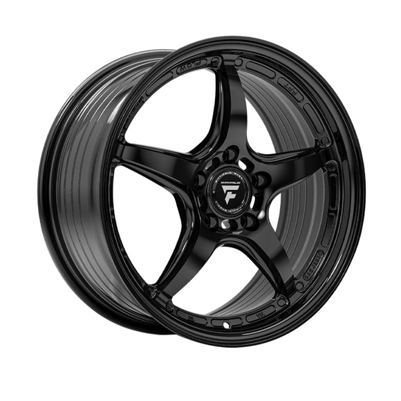 1 X Fittipaldi FS367 17X8 5X100 73.1 Hub +35 Offset Black Wheel Rim