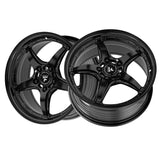 1 X Fittipaldi FS367 17X8 5X100 73.1 Hub +35 Offset Black Wheel Rim