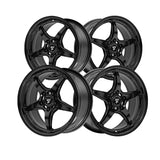 1 X Fittipaldi FS367 17X8 5X100 73.1 Hub +35 Offset Black Wheel Rim