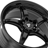 1 X Fittipaldi FS367 17X8 5X100 73.1 Hub +35 Offset Black Wheel Rim