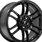 1 X Fittipaldi FS368 17X8 5X4.50 73.1 Hub +35 Offset Black Wheel Rim