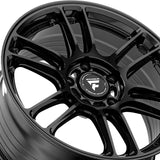 1 X Fittipaldi FS368 17X8 5X4.50 73.1 Hub +35 Offset Black Wheel Rim