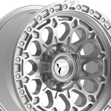 1 X Fittipaldi FT101 17X9 5x150 110.2 Hub -12 Offset Silver Wheel Rim