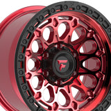 1 X Fittipaldi Offroad FT101 17X9 6X135 87.1 Hub -12 Offset Red Wheel Rim