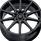 Focal 008 15X6.5 5X100 / 5X4.50 72.62 Hub +38 Offset Black Wheel Rim