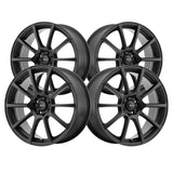 Focal 041 17X8 5X100 / 5X4.50 72.62 Hub +42 Offset Black Wheel Rim