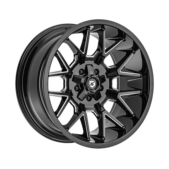1 X Gear Off Road 768BM 20X9 6X135/6X5.50 106.2 Hub +18 Offset Black Wheel Rim