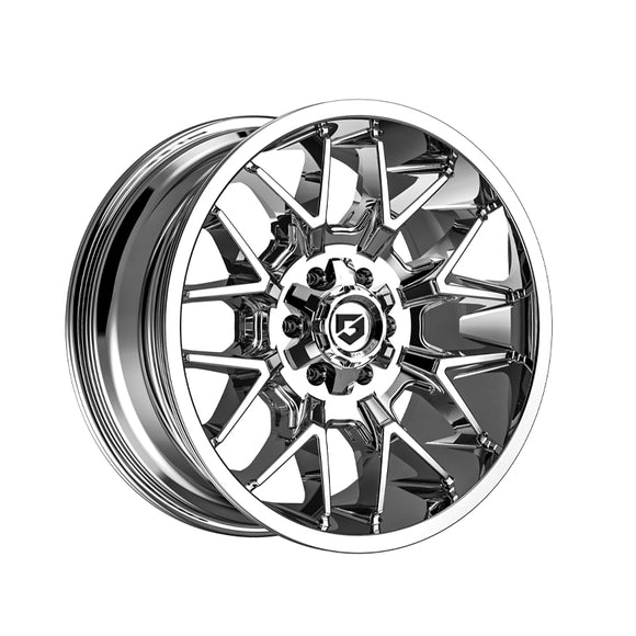 1 X Gear Off Road 768C 20X9 6X135/6X5.50 106.2 Hub 0 Offset Chrome Wheel Rim