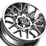 1 X Gear Off Road 768C 20X9 6X135/6X5.50 106.2 Hub 0 Offset Chrome Wheel Rim