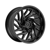 1 X Gear Off Road 769B 20X9 8X6.50/8X170 130.8 Hub +18 Offset Black Wheel Rim