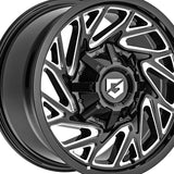 1 X Gear Off Road 769BM 20X9 6X135/6X5.50 106.2 Hub +18 Offset Black Wheel Rim
