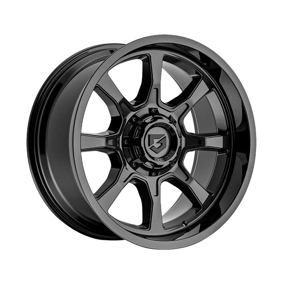 1 X Gear Off Road 772B 17X9 5X135/5X5.50 87.1 Hub +00 Offset Black Wheel Rim