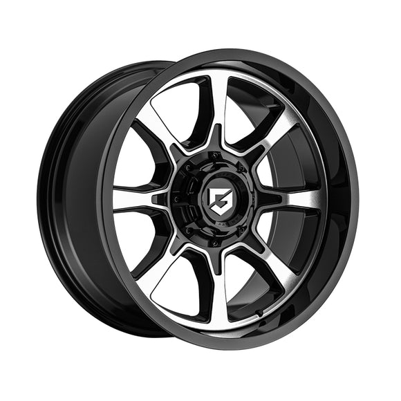 1 X Gear Off Road 772MB 20X9 6X135/6X5.50 106.2 Hub +18 Offset Black Wheel Rim