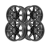 1 X Gear Off Road 773B 18X9 8X170 125.2 Hub +18 Offset Black Wheel Rim