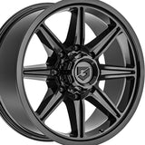 1 X Gear Off Road 773B 20X9 6X135/6X5.50 106.2 Hub +18 Offset Black Wheel Rim