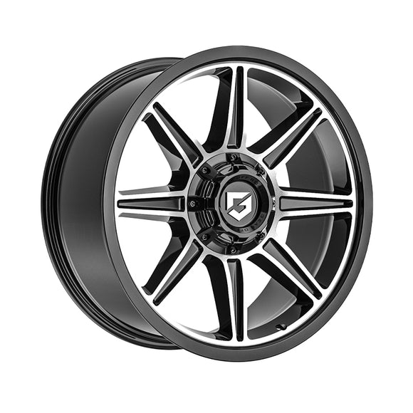 1 X Gear Off Road 773MB 17X9 8X6.50 125.2 Hub +00 Offset Black Wheel Rim