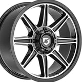 1 X Gear Off Road 773MB 17X9 5X5.00/5X135 87.1 Hub +00 Offset Black Wheel Rim