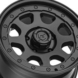 1 X Gear Off Road 774SB 17X8.5 5X5.50 108 Hub +15 Offset Black Wheel Rim