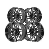 1 X Gear Off Road 777BM 20X10 8X6.50 125.2 Hub -19 Offset Gloss Black Milled Wheel Rim