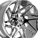 1 X Gear Off Road 777C 20X9 6X135 106.2 Hub +00 Offset Chrome Plated Wheel Rim