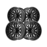 1 X Gear Off Road 775B 22X12 8X6.50 125.2 Hub -44 Offset Black Wheel Rim