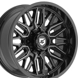 1 X Gear Off Road 775BM 22X10 6X135/6X5.50 106.2 Hub -19 Offset Black Wheel Rim