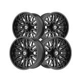 1 X Gear Off Road 775BM 22X10 8X6.50 125.2 Hub -19 Offset Black Wheel Rim