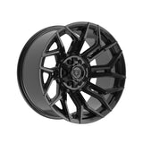 1 X Gear Off Road 776B 20X9 6X135/6X5.50 106.2 Hub +00 Offset Black Wheel Rim