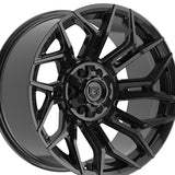 1 X Gear Off Road 776B 20X9 6X135/6X5.50 106.2 Hub +00 Offset Black Wheel Rim