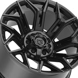 1 X Gear Off Road 776B 20X9 6X135/6X5.50 106.2 Hub +00 Offset Black Wheel Rim