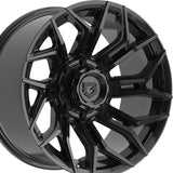 1 X Gear Off Road 776B 20X10 8X170 125.2 Hub -19 Offset Black Wheel Rim