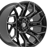 1 X Gear Off Road 776BM 20X9 6X135/6X5.50 106.2 Hub +18 Offset Black Wheel Rim
