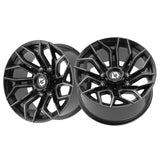 1 X Gear Off Road 776BM 20X9 8X6.50 125.2 Hub +00 Offset Black Wheel Rim