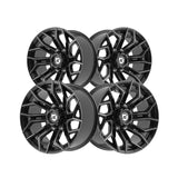 1 X Gear Off Road 776BM 20X9 8X6.50 125.2 Hub +00 Offset Black Wheel Rim