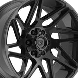 1 X Gear Off Road 777B 22X10 6X135 106.2 Hub -19 Offset Gloss Black Wheel Rim