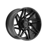 1 X Gear Off Road 777B 20X10 8X170 125.2 Hub -19 Offset Gloss Black Wheel Rim