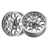 1 X Gear Off Road 763S 15X6 5X4.50 81.03 Hub +00 Offset Silver Wheel Rim